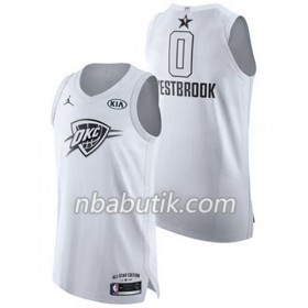 NBA Mænd Trøje Oklahoma City Thunder Russell Westbrook 0 2018 All Star Jordan Brand Hvid Swingman